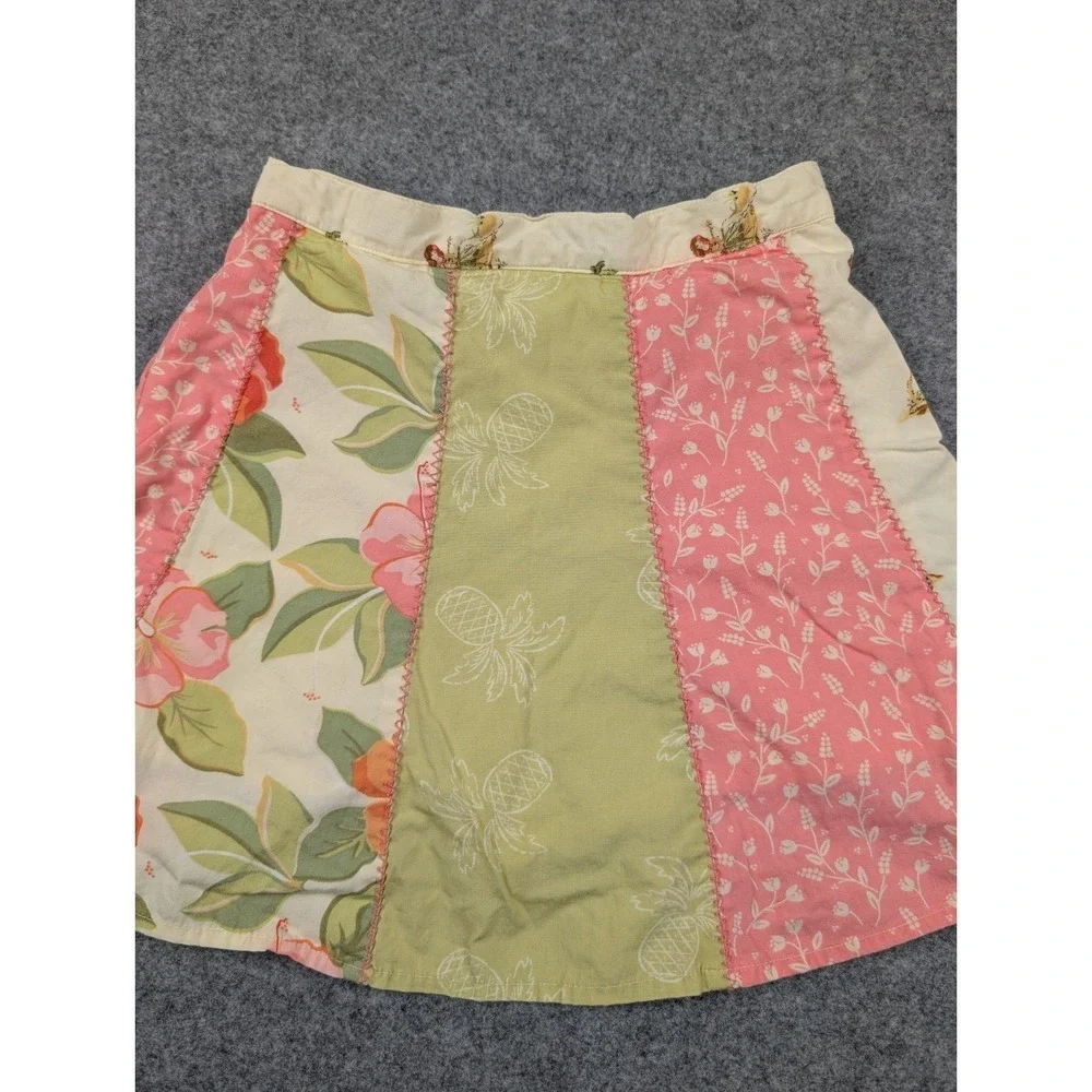 Vintage Gymboree Girls Aloha Island Patchwork Skort Hula Pineapple‎ Pink Green 5